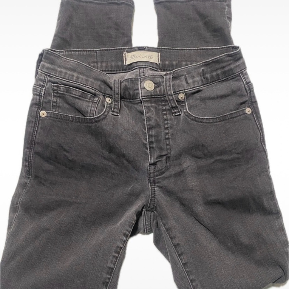 Madewell Skinny Jeans in Washed Black/Charcoal size 24